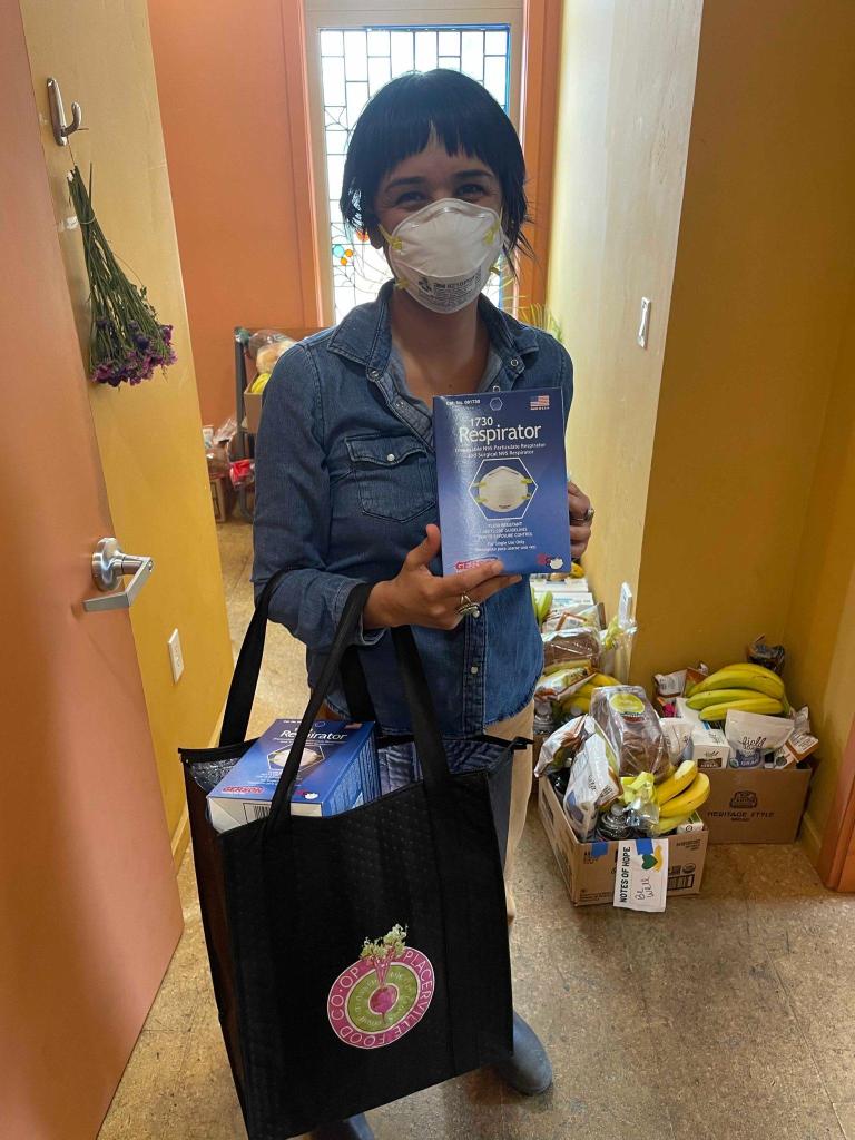 HelpSierraBreathe volunteer delivering N95 masks in Placerville